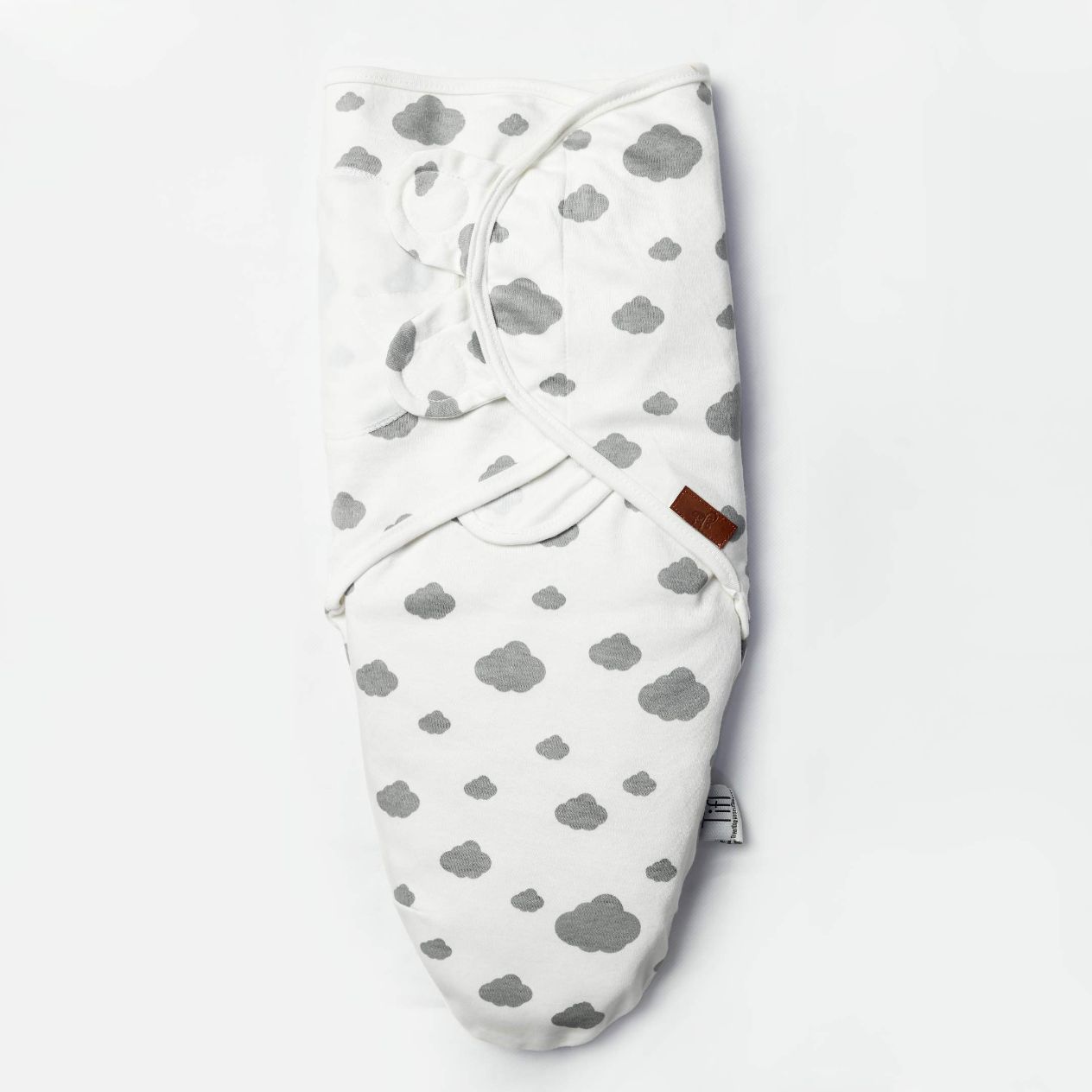 Baby Swaddle Grey (Stripes, Clouds, Stars)