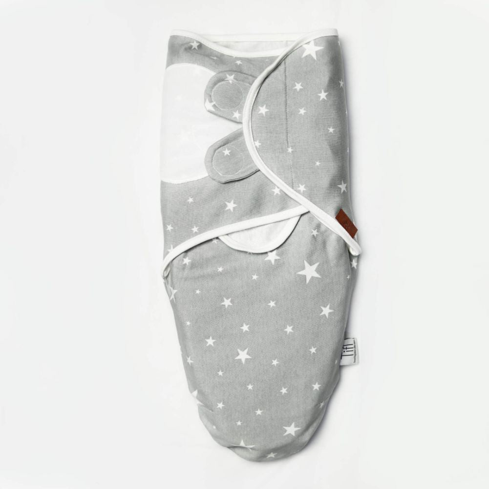 Baby Swaddle Grey (Stripes, Clouds, Stars)