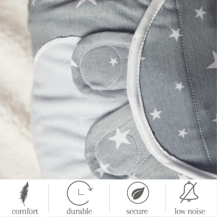 Baby Swaddle Grey (Stripes, Clouds, Stars)