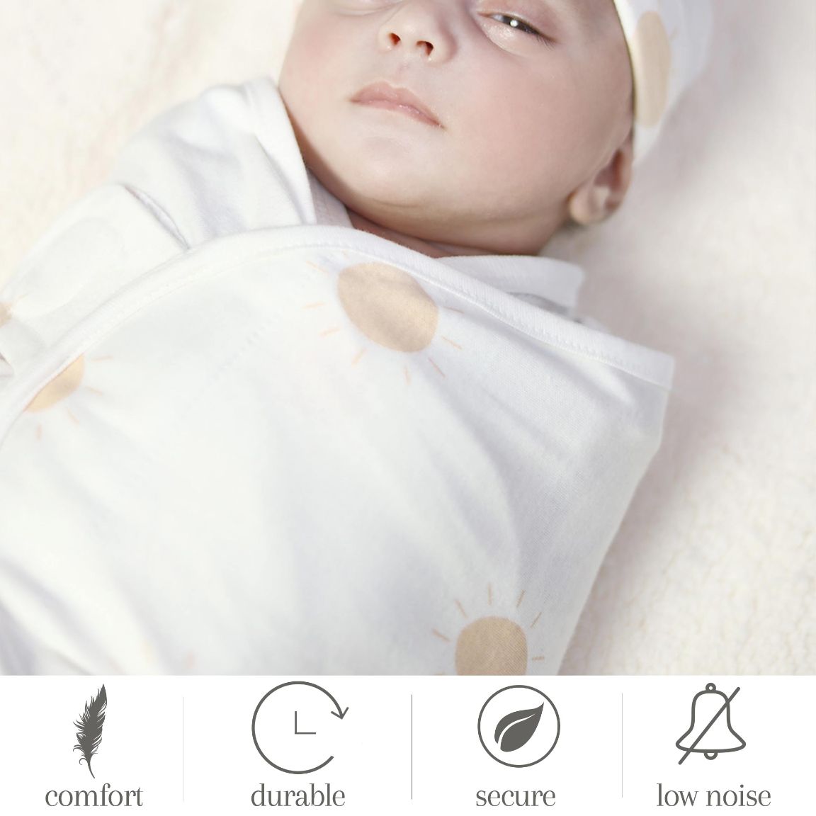 Baby Swaddle Ivory Cream (ABC, Sun, Banana)