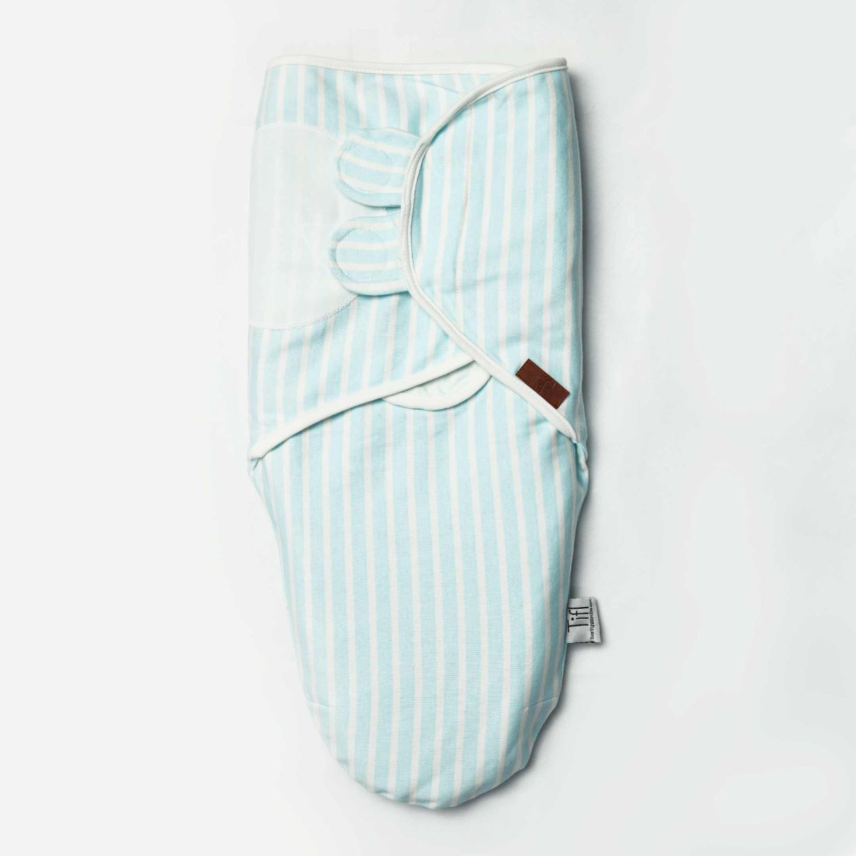 Baby Swaddle Light Blue (Stripes, Clouds, Stars)