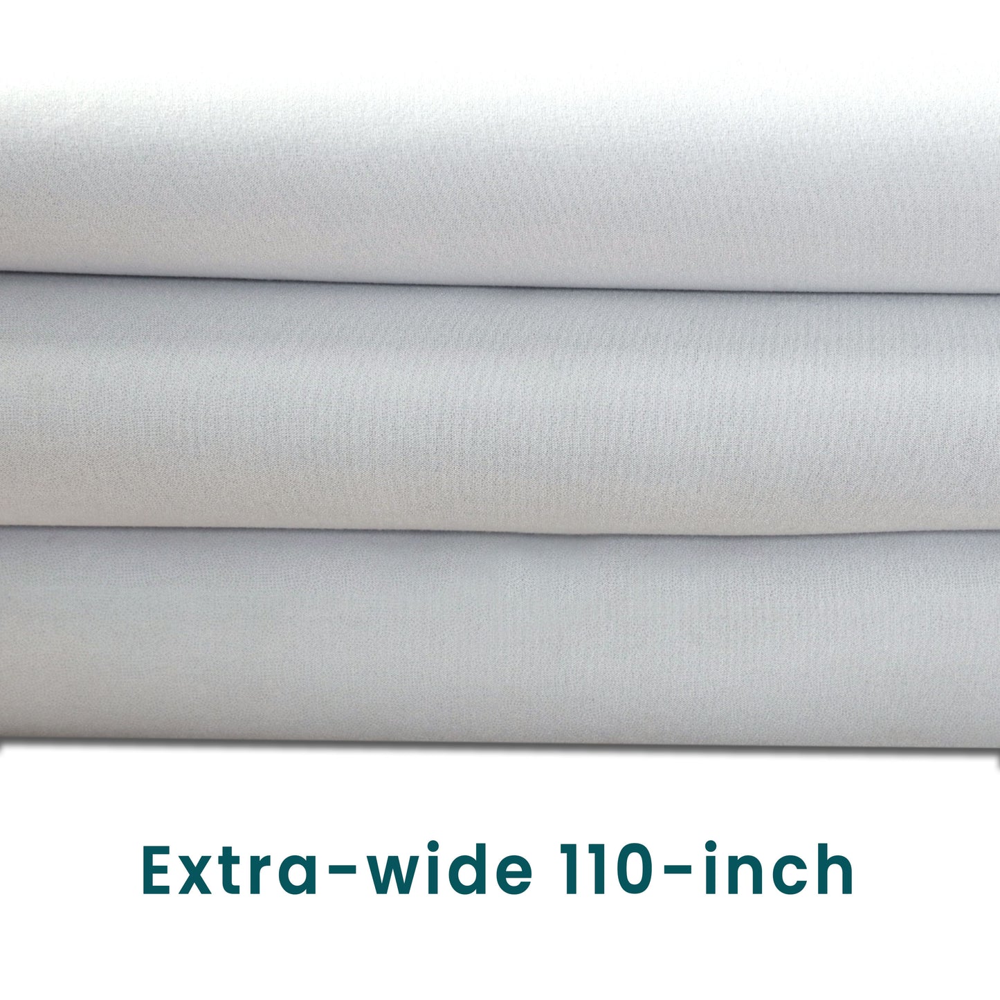 White Blackout Lining Fabric by Yard 110” Wide