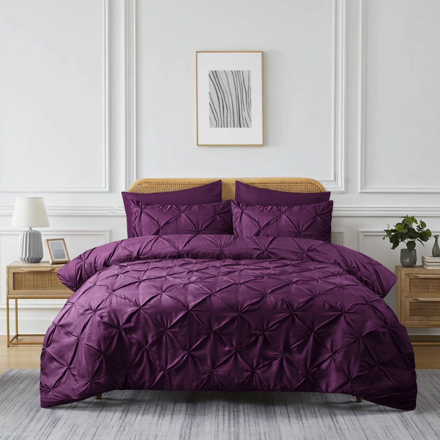 Pintuck Duvet Cover Set