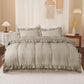 Ruffled Borders Duvet Cover Set