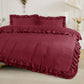 Ruffled Borders Duvet Cover Set