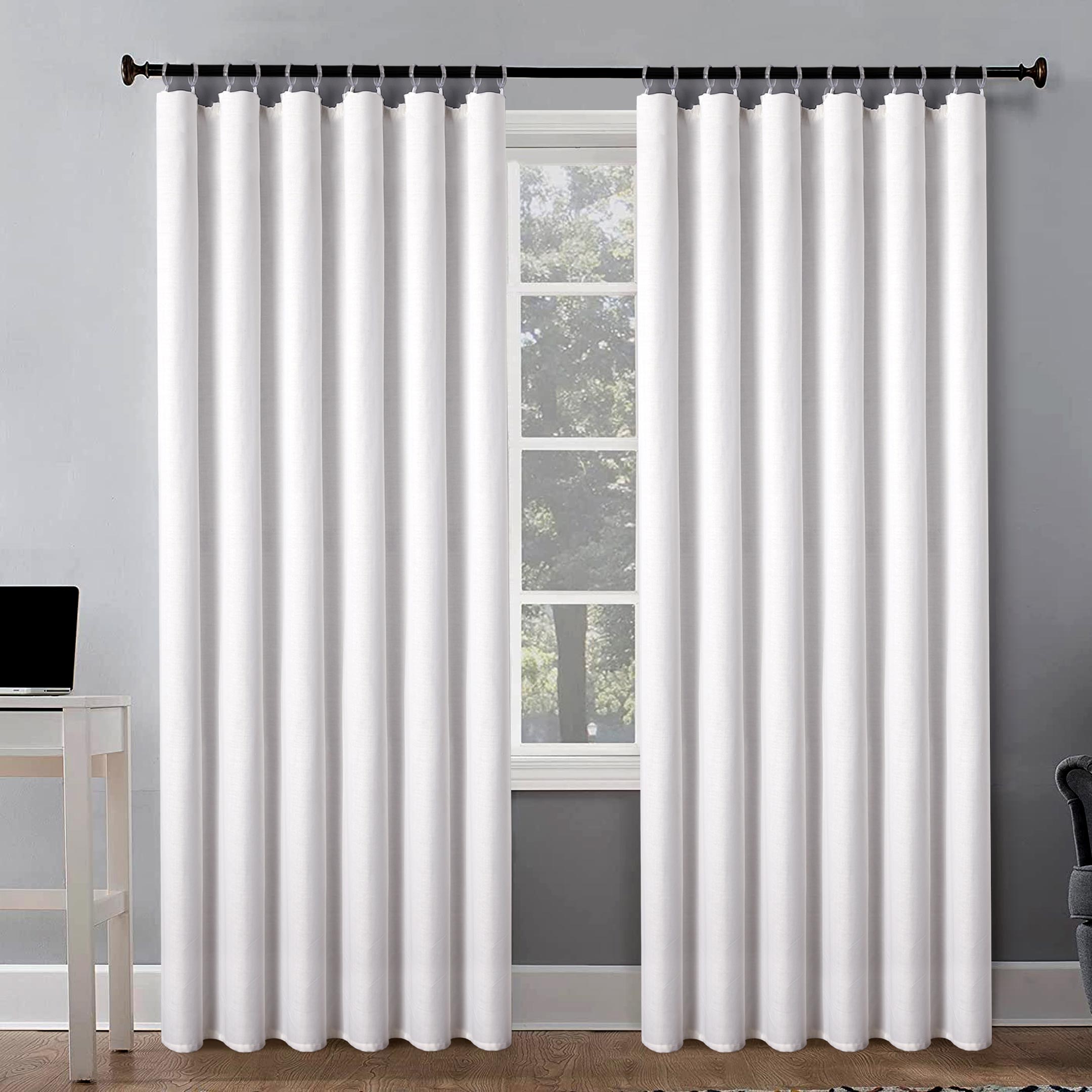 White curtain store lining