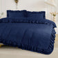 Ruffled Borders Duvet Cover Set
