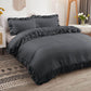 Ruffled Borders Duvet Cover Set