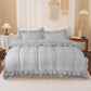 Ruffled Borders Duvet Cover Set