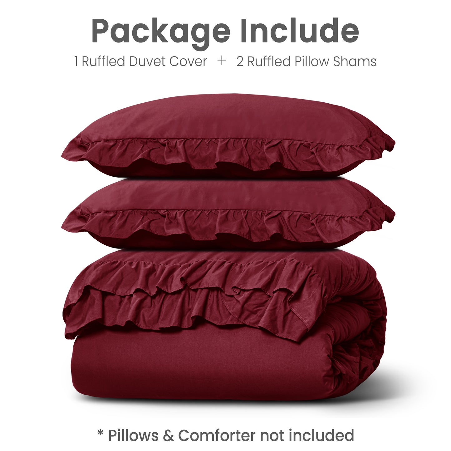 Ruffled Borders Duvet Cover Set
