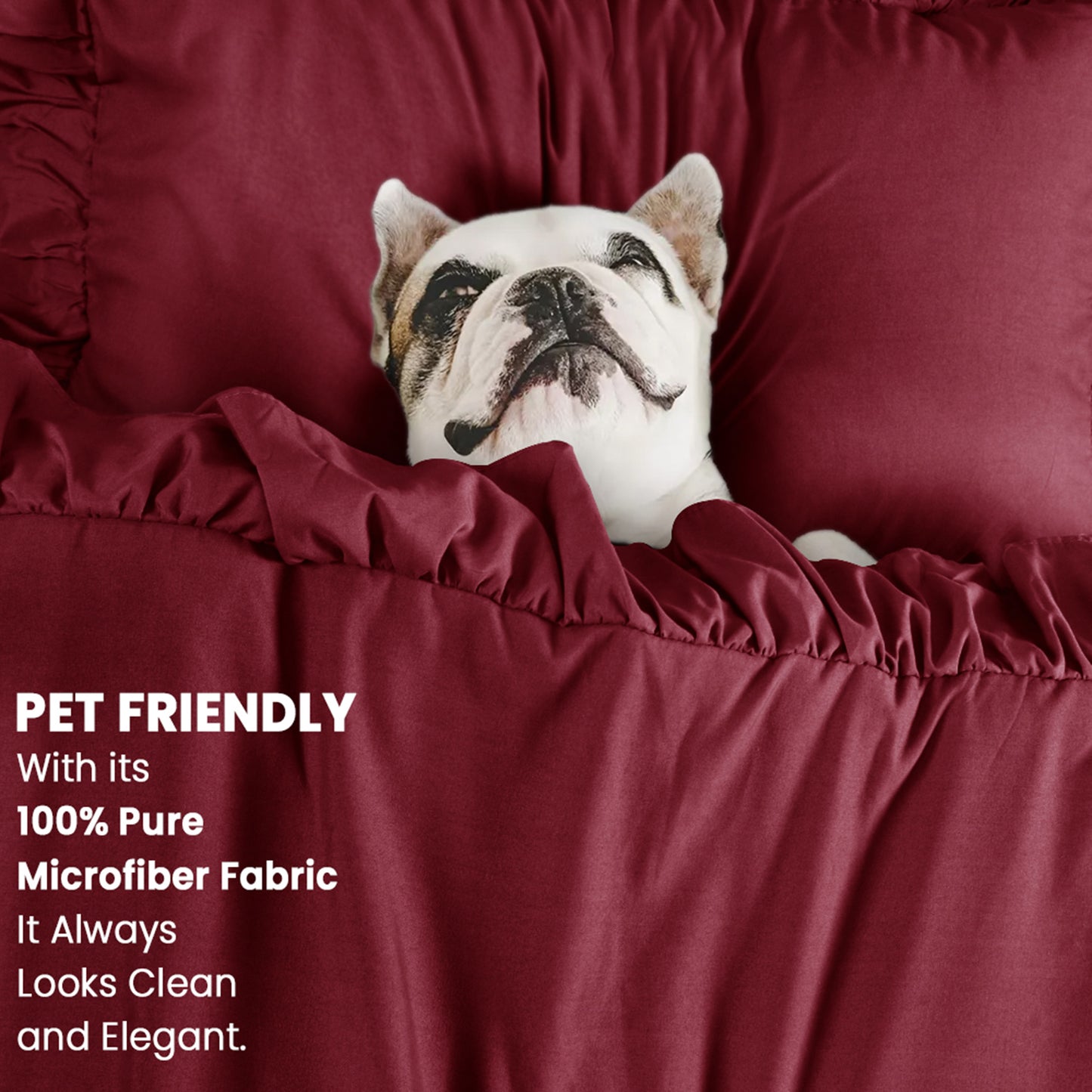 Ruffled Borders Duvet Cover Set