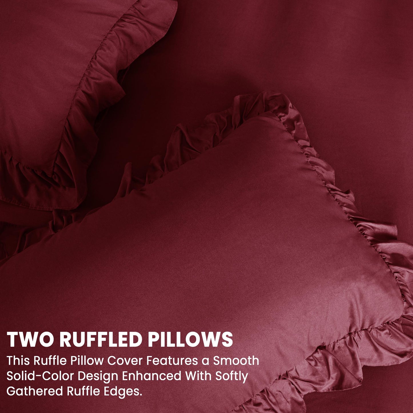 Ruffled Borders Duvet Cover Set