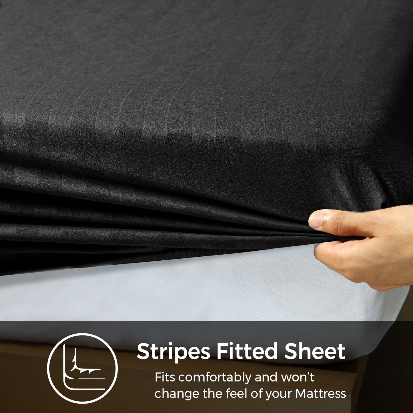 Premium Quality Stripe Fitted Sheet