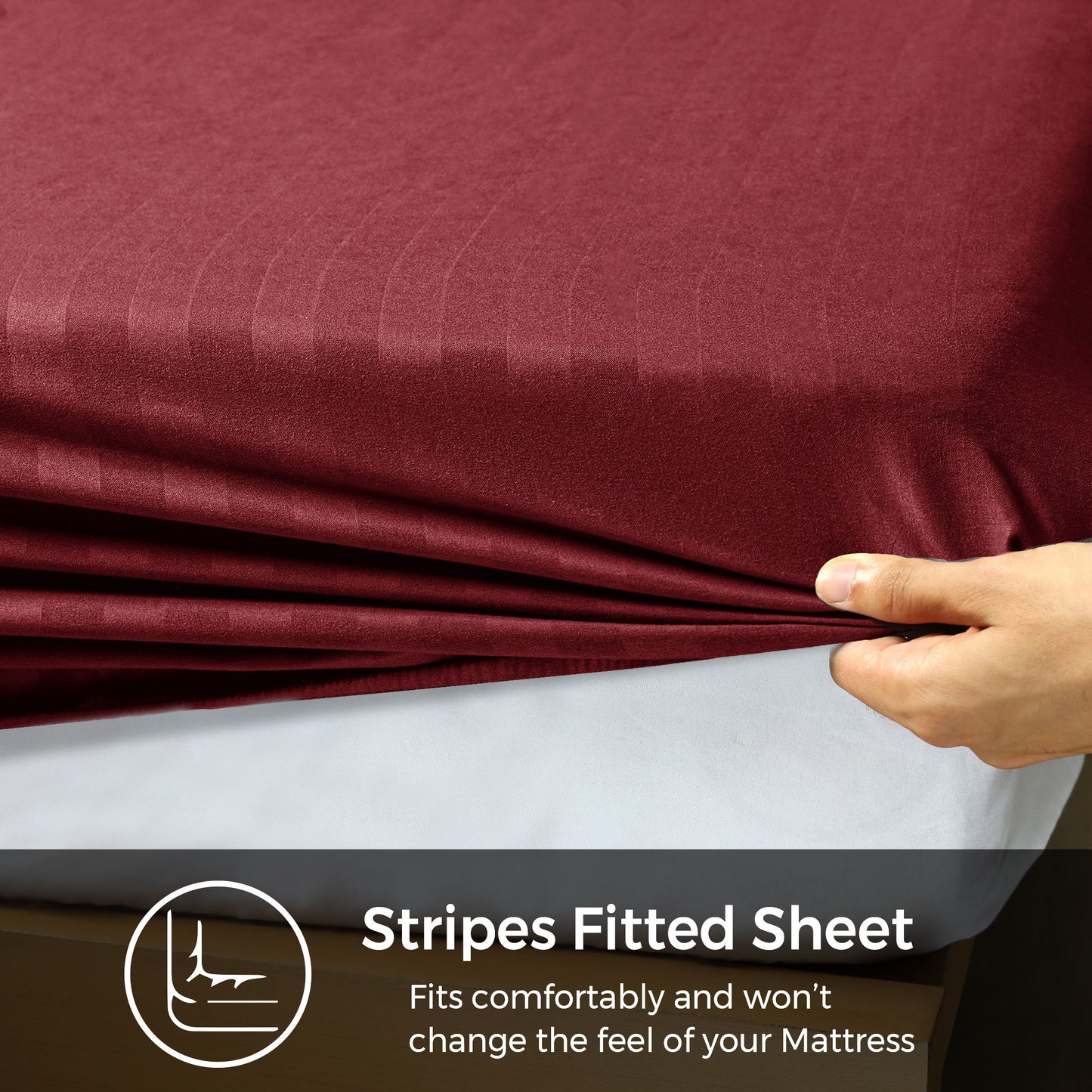 Premium Quality Stripe Fitted Sheet