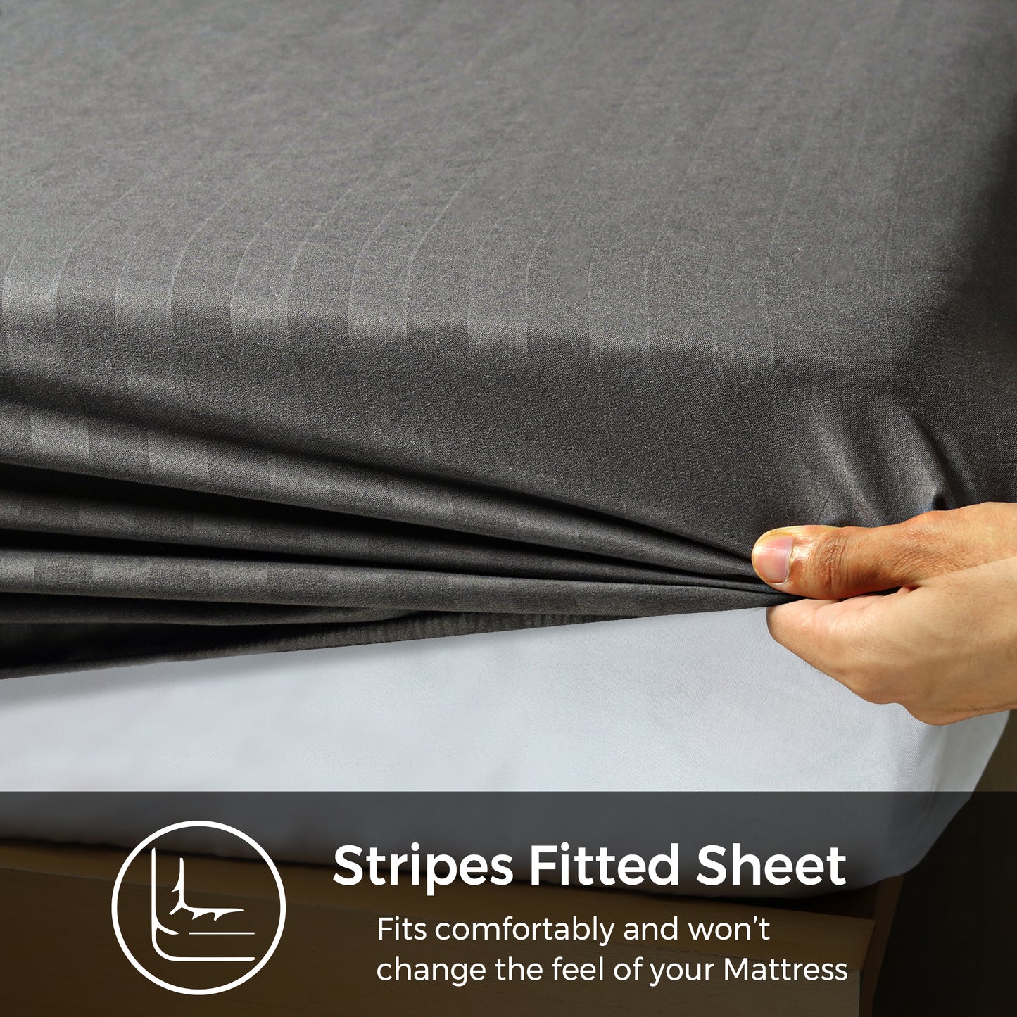 Premium Quality Stripe Fitted Sheet