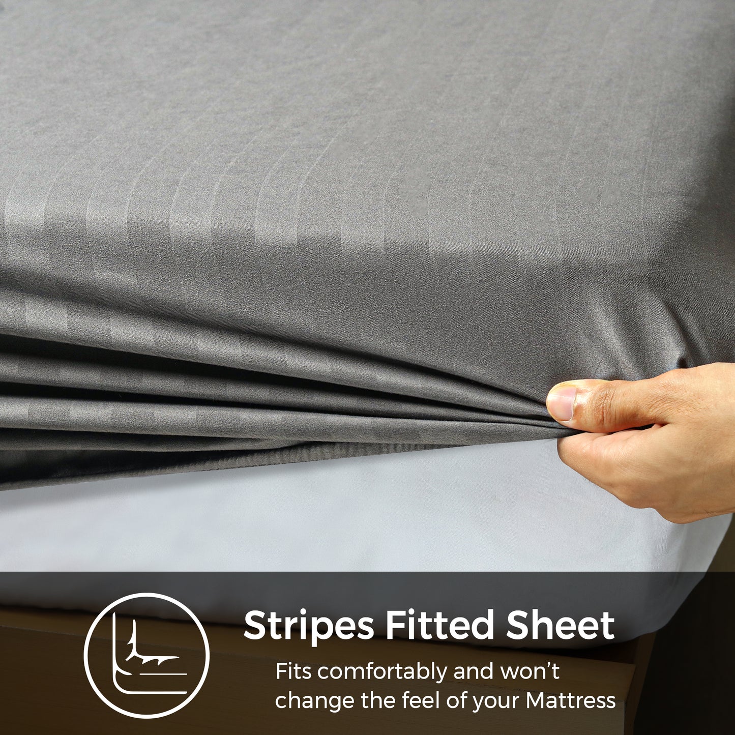 Premium Quality Stripe Fitted Sheet