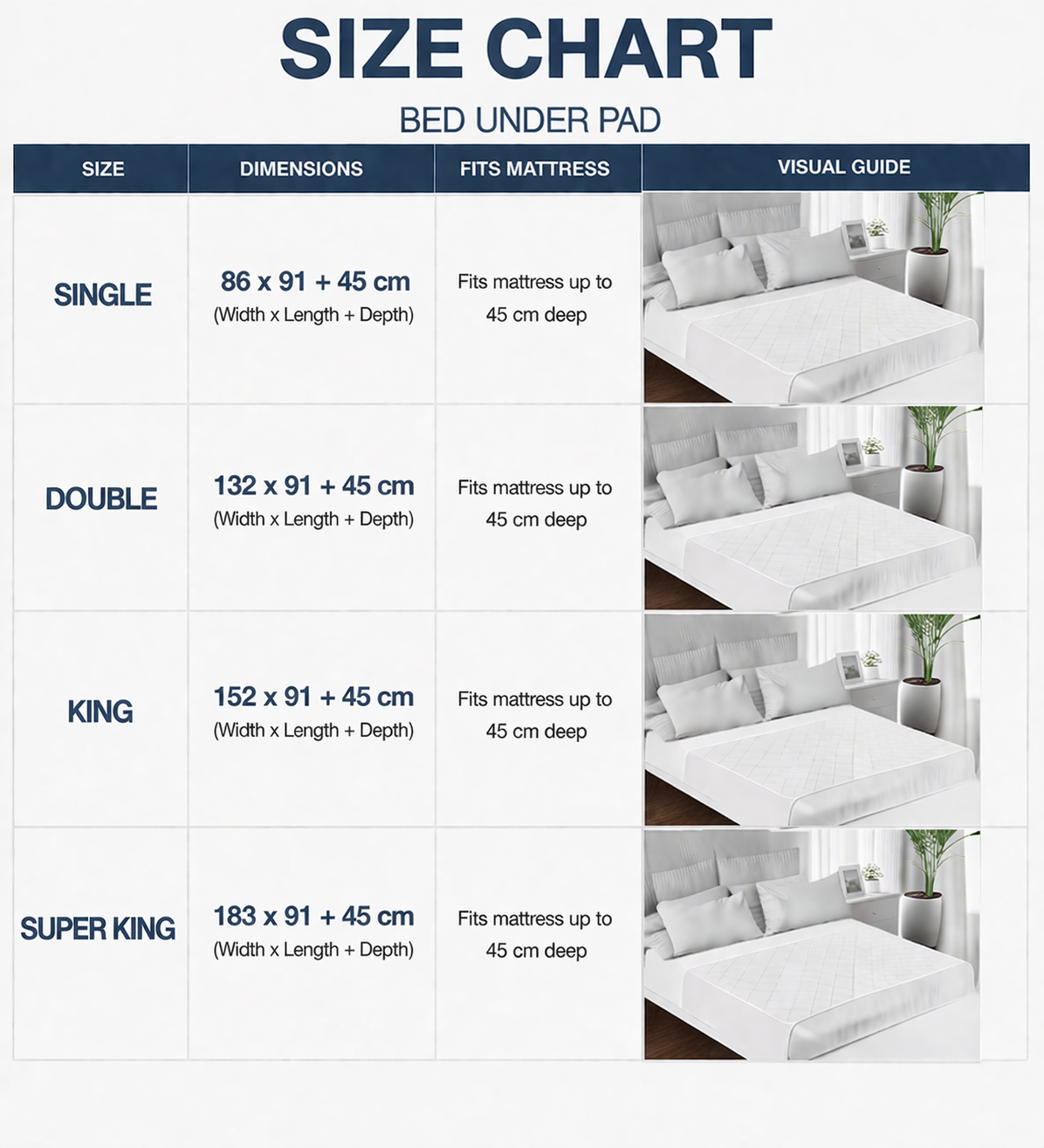 Microfiber Absorbency Bed Pad with Tuckable Side