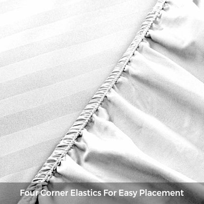 Premium Quality Stripe Fitted Sheet