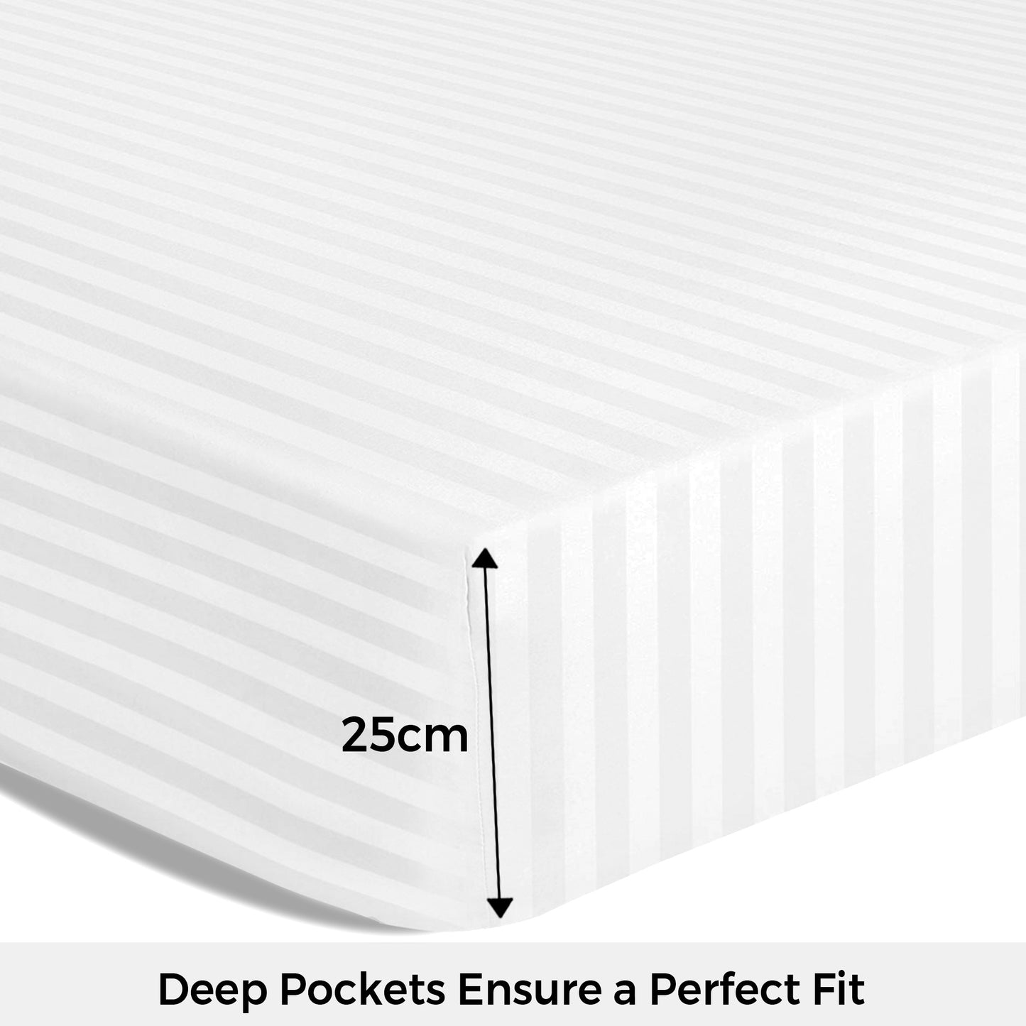 Premium Quality Stripe Fitted Sheet