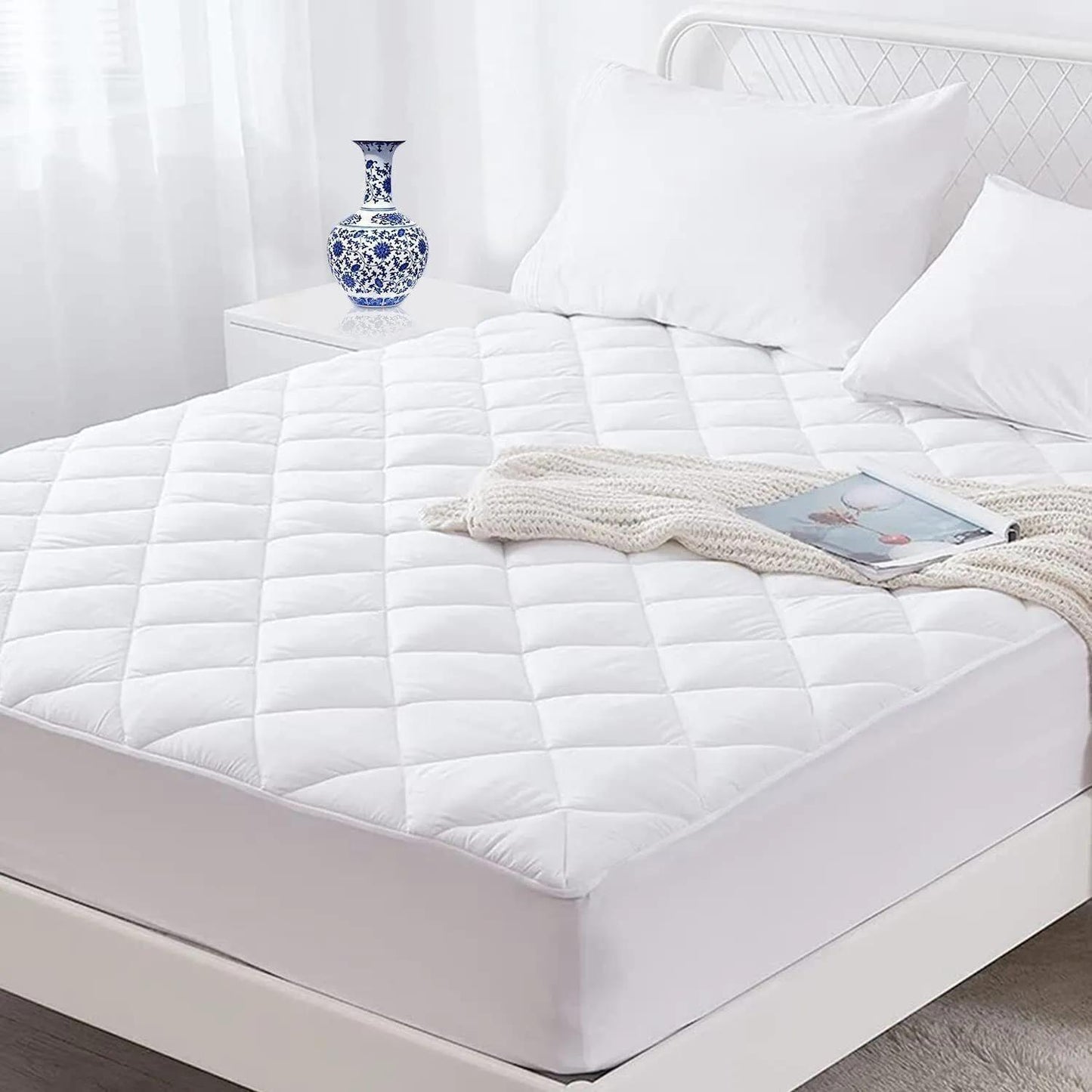 Quilted Mattress Protector 30 CM Deep Fitted