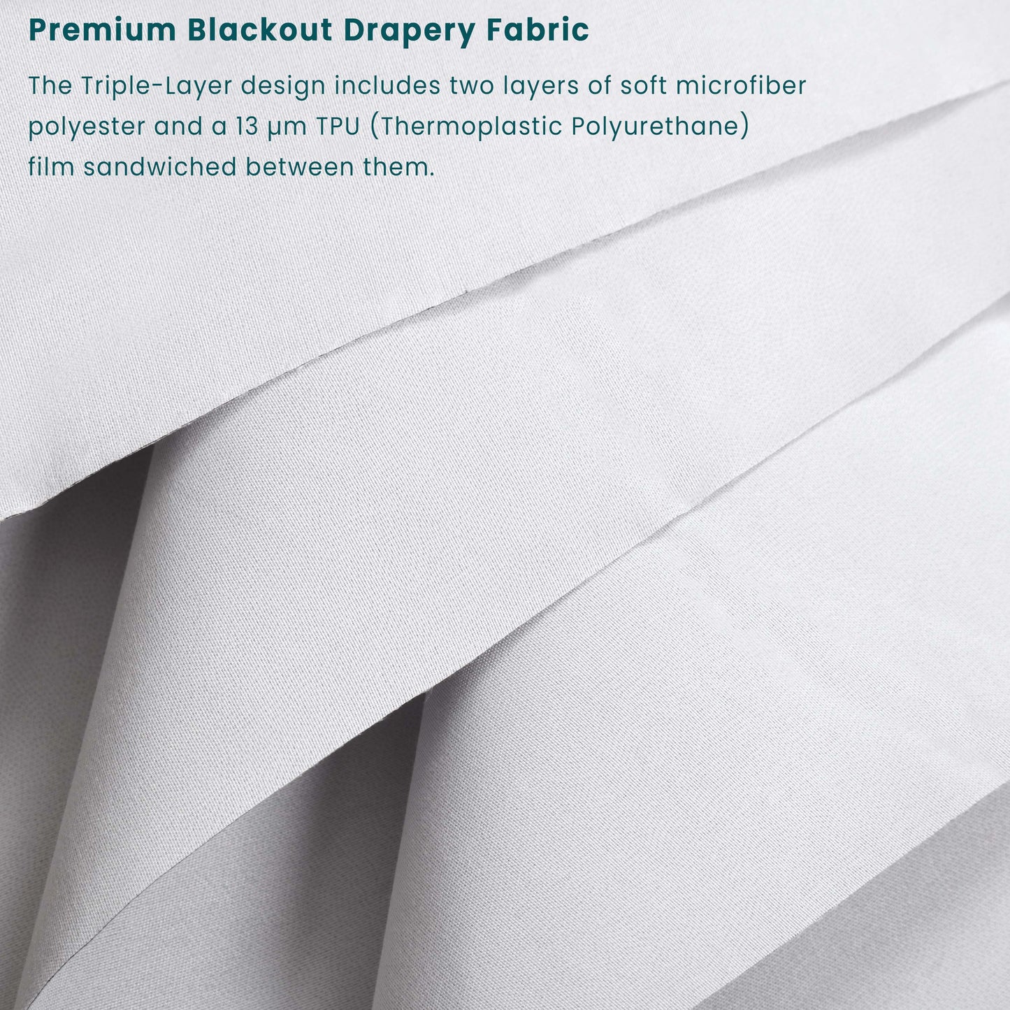 White Blackout Lining Fabric by Yard 110” Wide