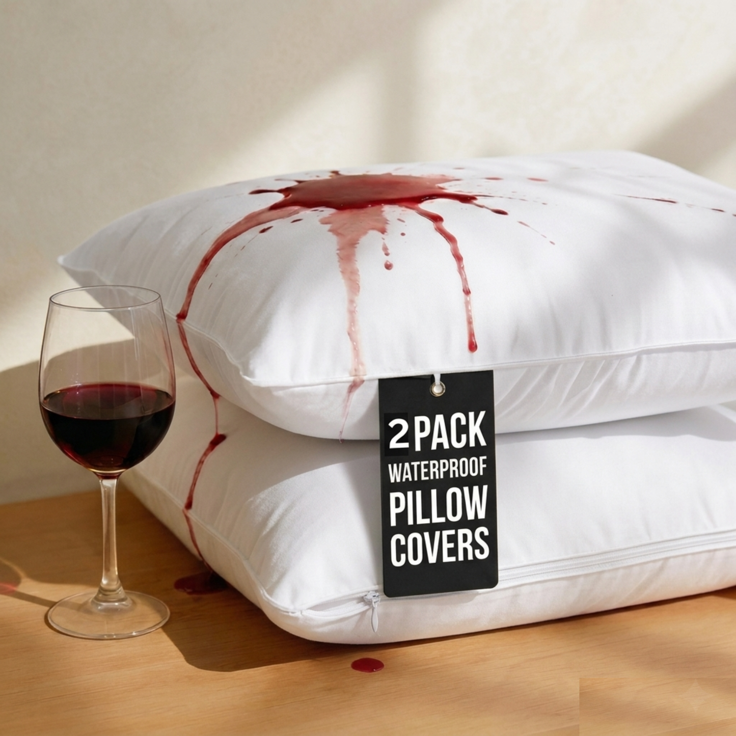 Waterproof Zippered Pillow Protector