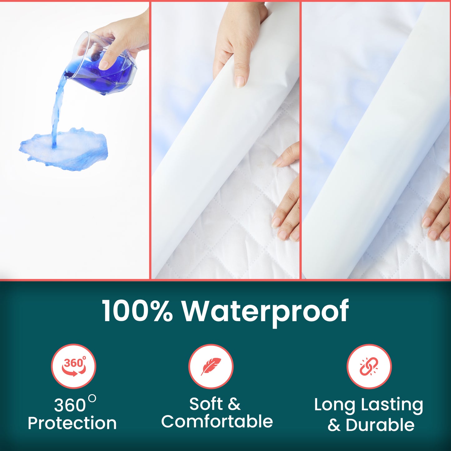 Zipped Waterproof Mattress Protector Cover | Total Encasement Anti Bed Bug
