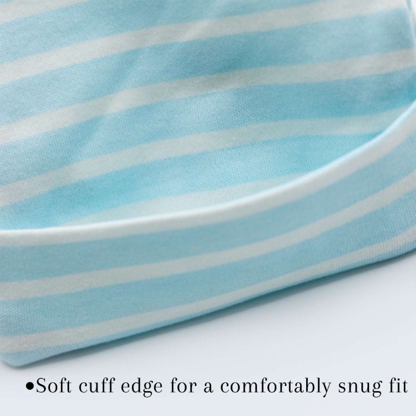 Baby Cap Light Blue Strips