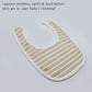 Baby Bib Ivory Cream Stripe