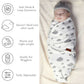 Baby Swaddle Grey (Stripes, Clouds, Stars)