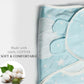 Baby Swaddle Light Blue (Stripes, Clouds, Stars)