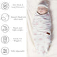 Baby Swaddle Lilac (Stripes, Clouds, Stars)