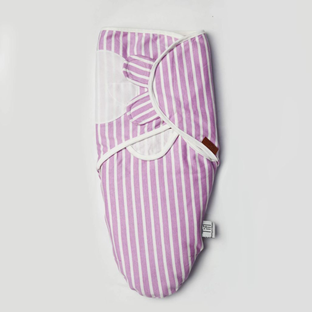 Baby Swaddle Lilac (Stripes, Clouds, Stars)