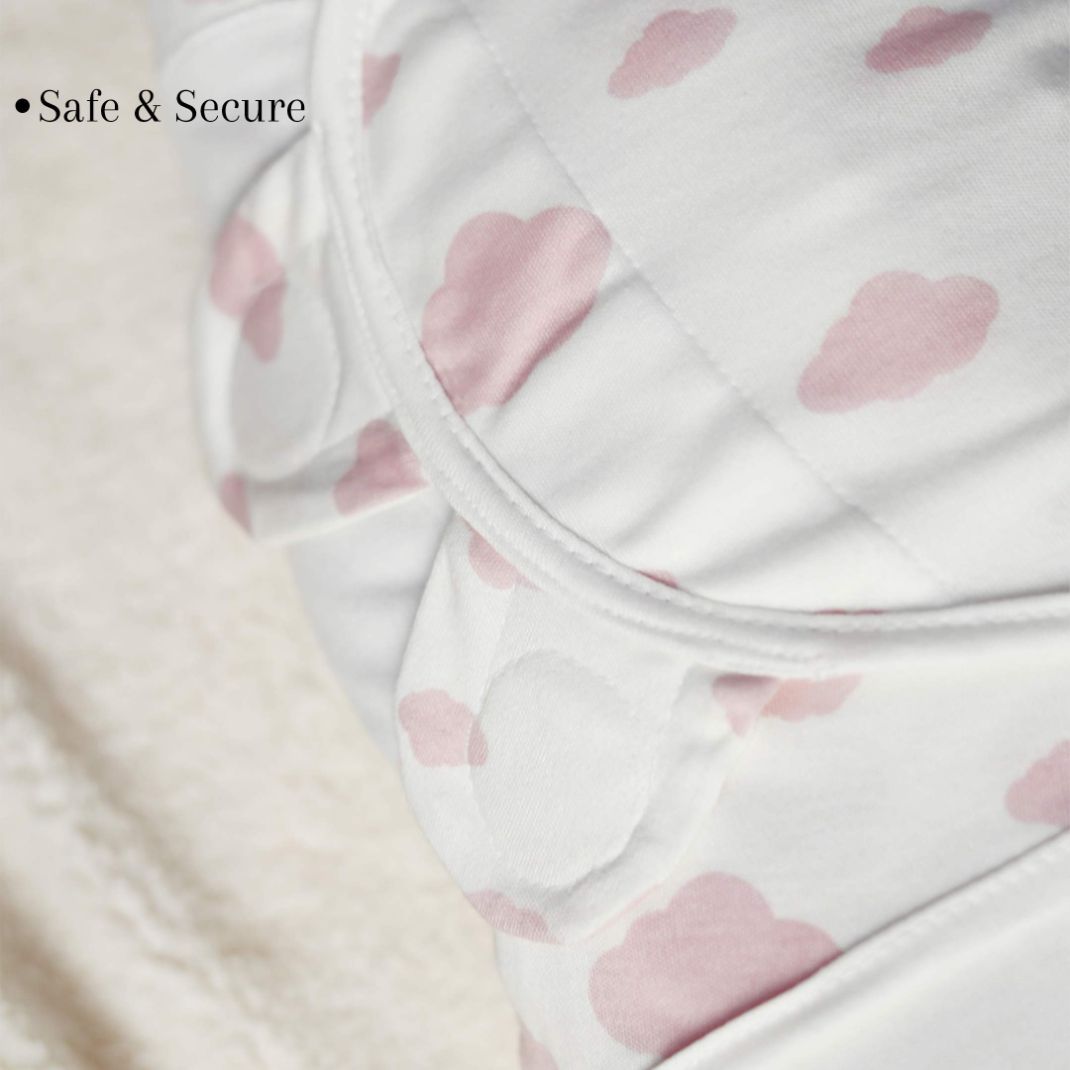 Baby Swaddle Lilac (Stripes, Clouds, Stars)