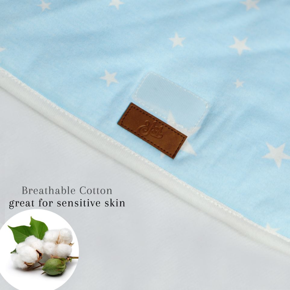 Light Blue Stars Baby Sleeping Bag