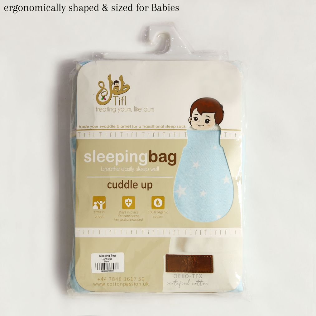 Light Blue Stars Baby Sleeping Bag