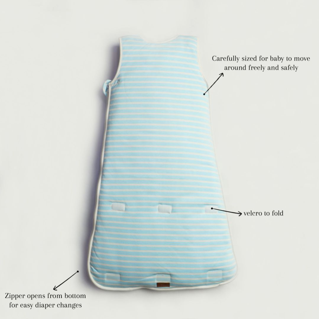 Light Blue Stripes Baby Sleeping Bag