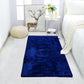 Luxury Crushed Velvet Rug Navy