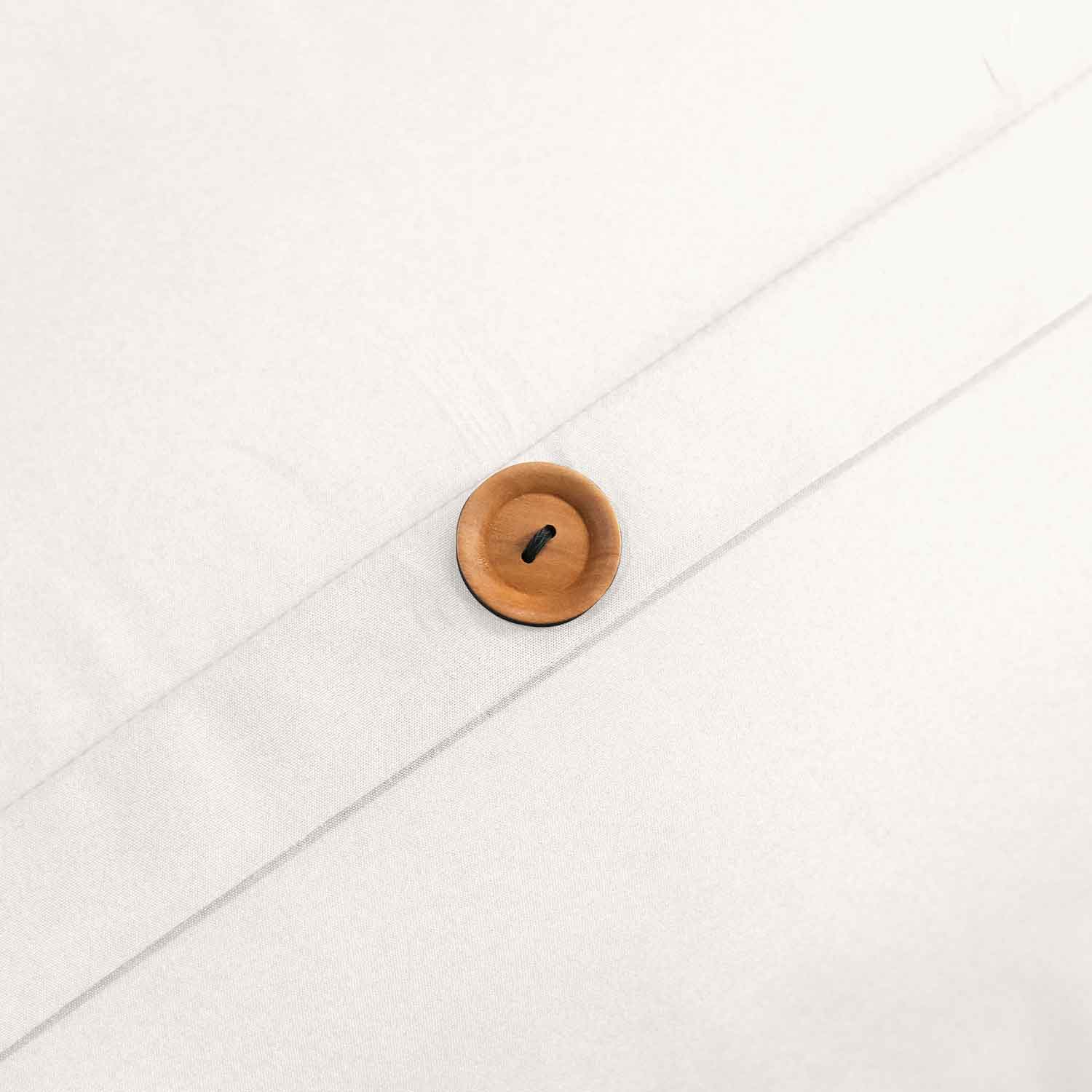 Wood Button Duvet Cover Set