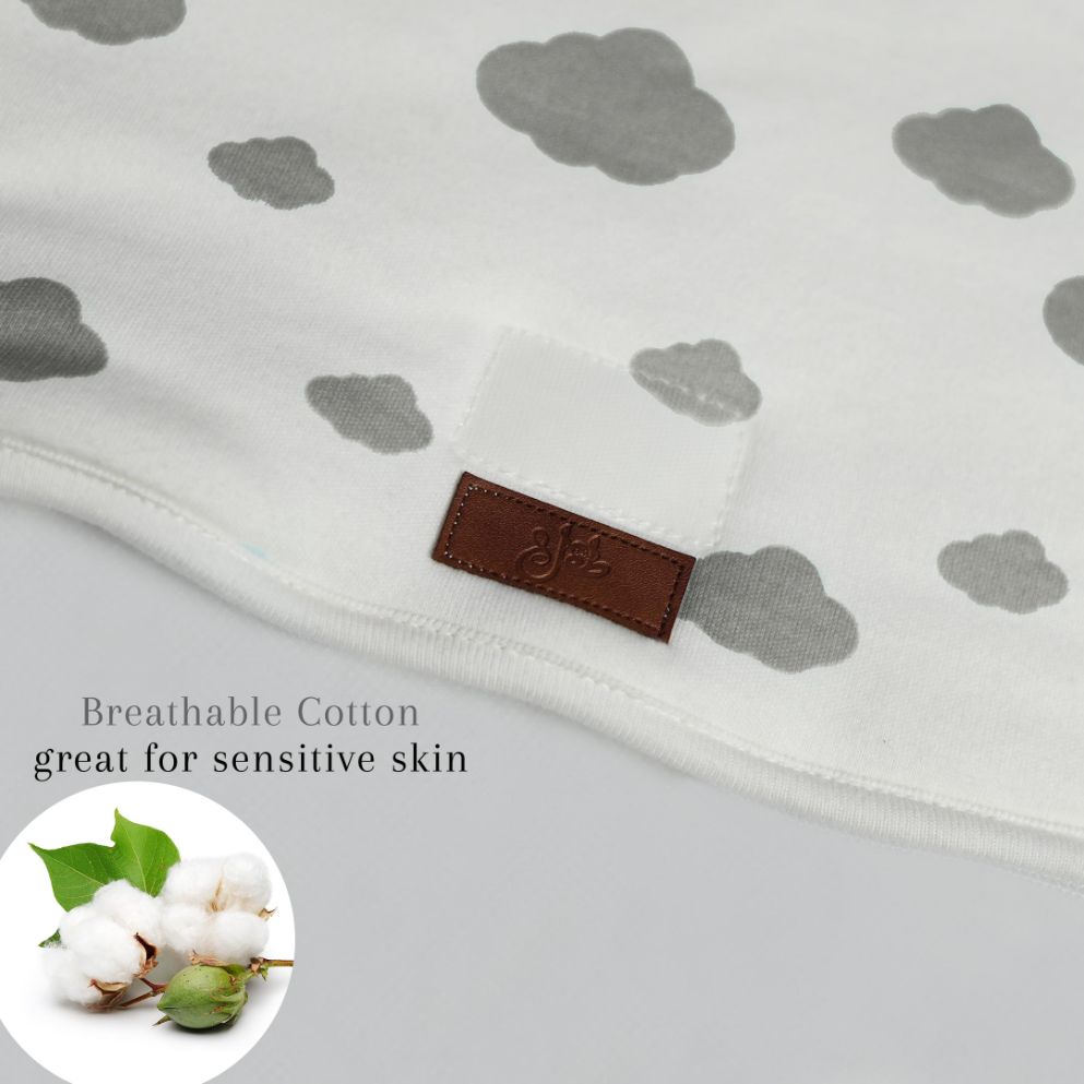 Grey Clouds Baby Sleeping Bag