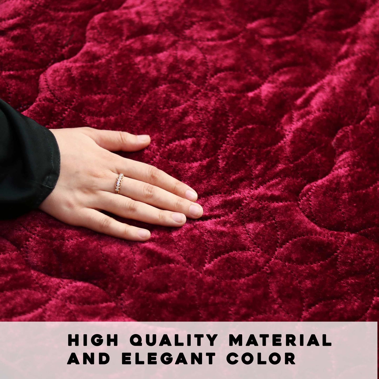 Luxury Crushed Velvet Rug Pink