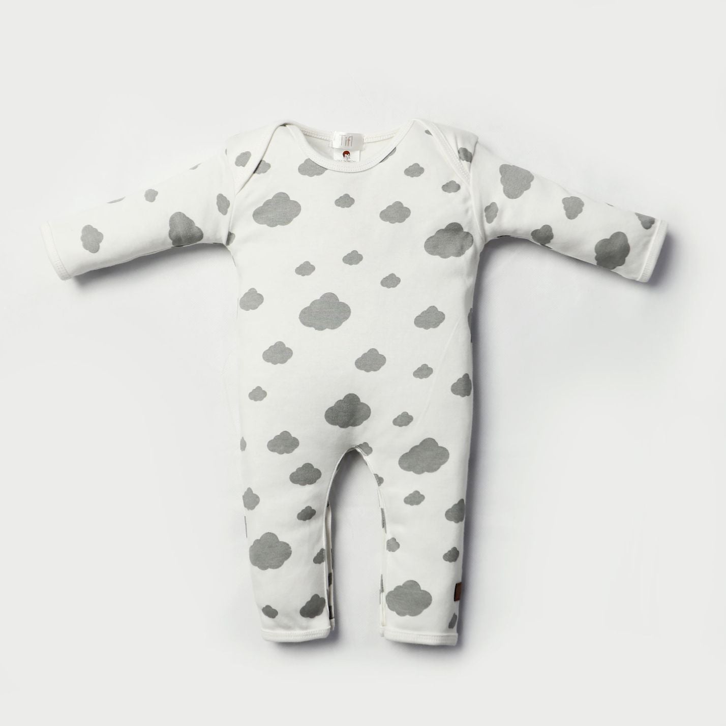 Newborn Baby Romper Bodysuit Grey (Stripes, Clouds, Stars)