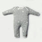 Newborn Baby Romper Bodysuit Grey (Stripes, Clouds, Stars)
