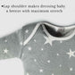 Newborn Baby Romper Bodysuit Grey (Stripes, Clouds, Stars)