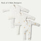 Newborn Baby Romper Bodysuit Ivory Cream (ABC, Sun, Banana)