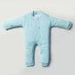 Newborn Baby Romper Bodysuit Light Blue (Stripes, Clouds, Stars)