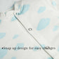 Newborn Baby Romper Bodysuit Light Blue (Stripes, Clouds, Stars)