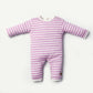 Newborn Baby Romper Bodysuit Lilac (Stripes, Clouds, Stars)