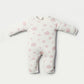 Newborn Baby Romper Bodysuit Lilac (Stripes, Clouds, Stars)