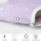 Newborn Baby Romper Bodysuit Lilac (Stripes, Clouds, Stars)